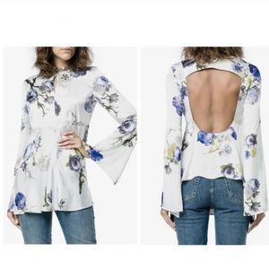 Acne Studios Bahari Open Back Floral Print NWT